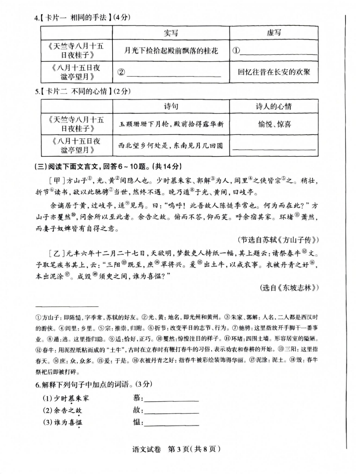 2025年河北石家莊中考一模語文試卷（含答案）